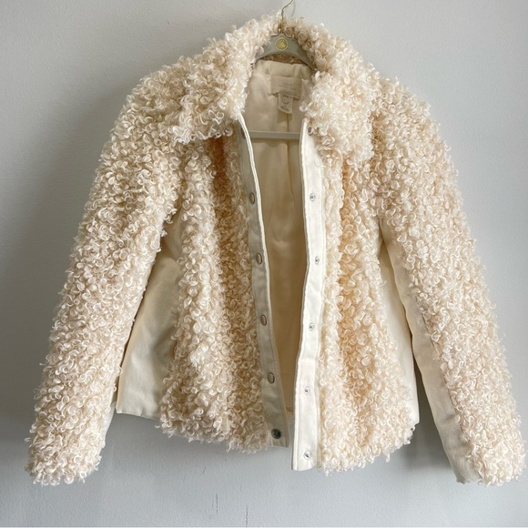 Urban Outfitters Amelie Faux Fur Jacket Cream Small - Picture 10 of 14